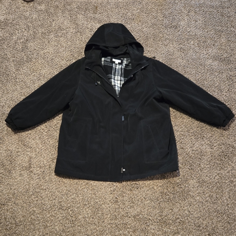 Dressbarn Black and White Plaid Jacket